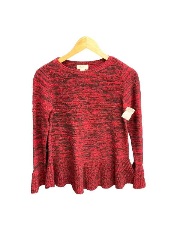 Chenille women's sweaterRed Black Sweater Style And Company, Size S