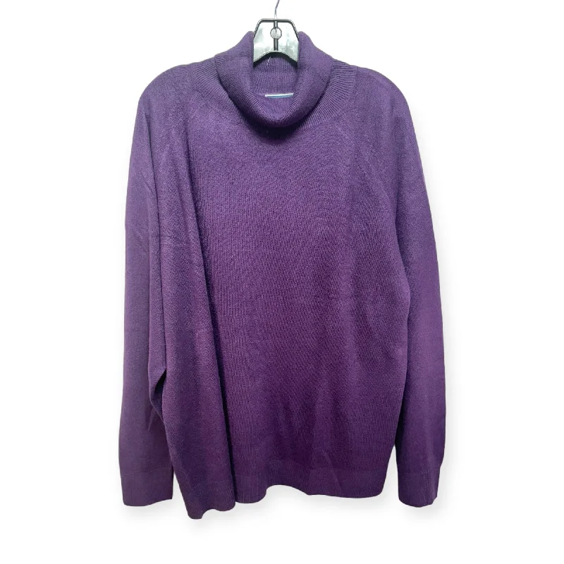 Sage green women's sweaterSweater By Karen Scott In Purple, Size: 3x