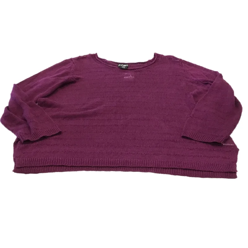 Off-the-shoulder women's sweaterSweater By Lord And Taylor In Purple, Size: 1x