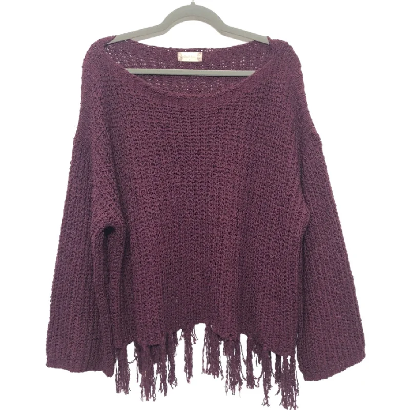 Off-the-shoulder women's sweaterPurple Sweater Altard State, Size L