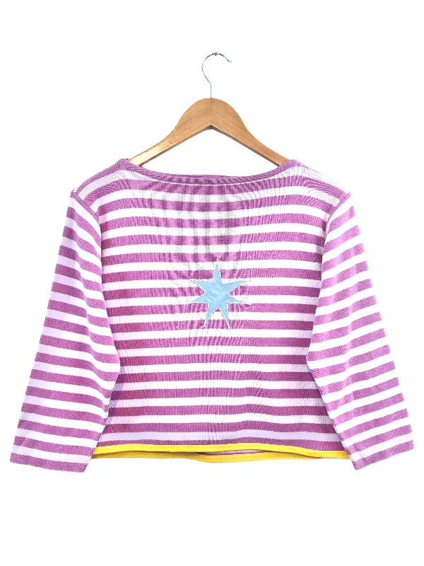 Striped women's sweaterCELESTIAL CONTRAST HEM SWEATER