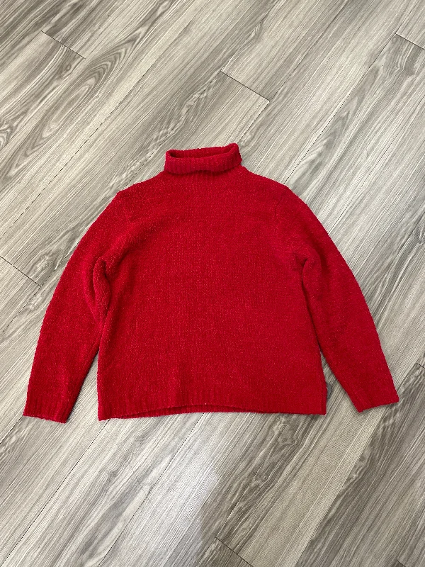 Oversized women's sweaterSweater By Croft And Barrow In Red, Size: Xl