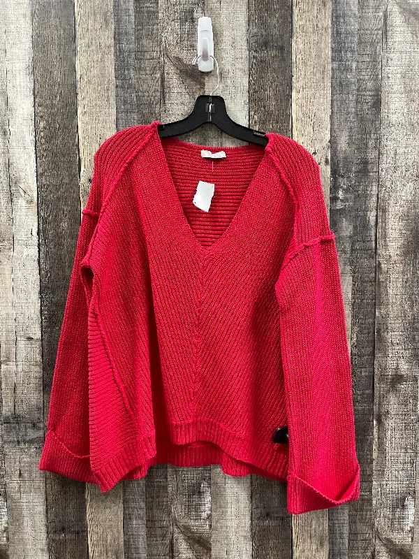 Casual women's sweaterSweater By Lush In Red, Size: S