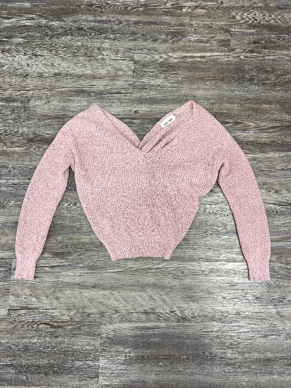 Pullover women's sweaterPink Sweater Line & Dot, Size Xs