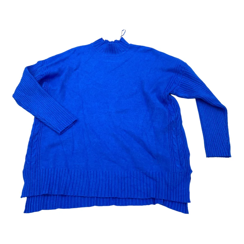 Asymmetric women's sweaterBLUE SWEATER by CYRUS KNITS Size:3X