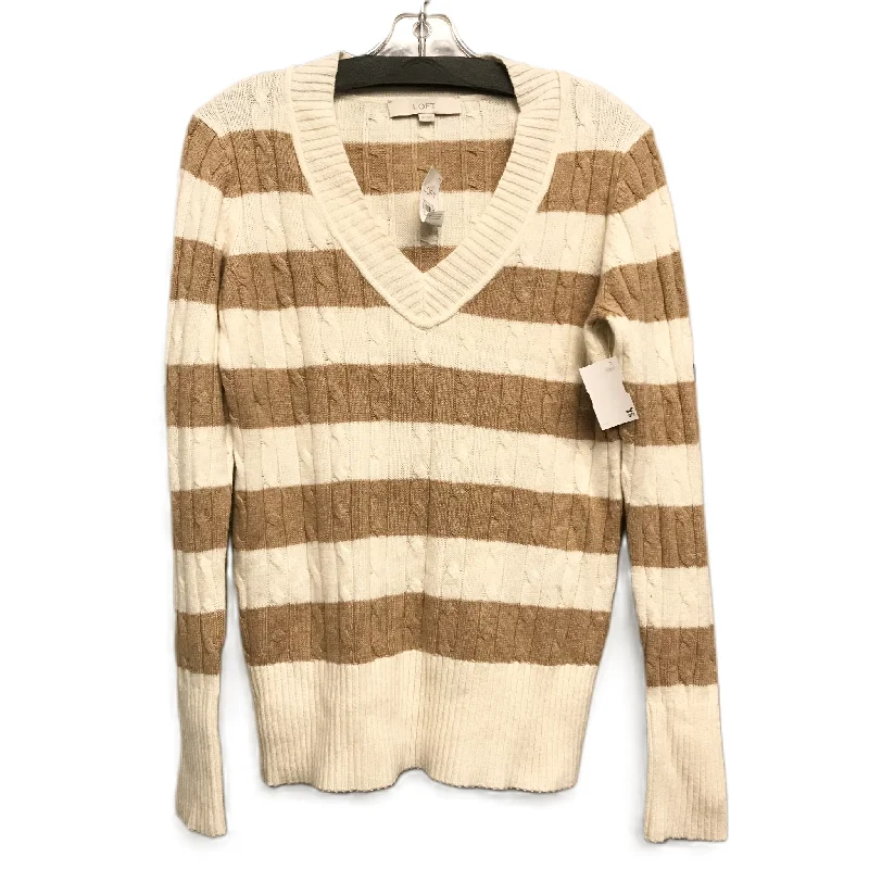 Lavender women's sweaterSweater By Loft In Tan & White, Size: M