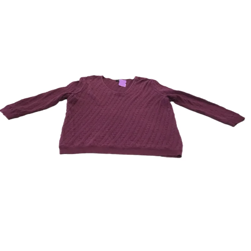 One-shoulder women's sweaterSweater By Talbots In Magenta, Size: Xl