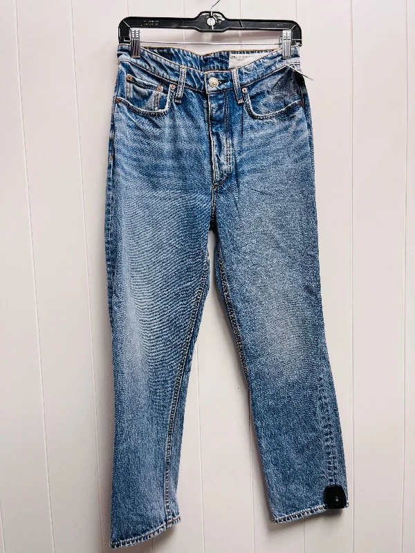 Stretch denim women's jeansJeans Straight By Rag & Bones Jeans In Blue Denim, Size: 4