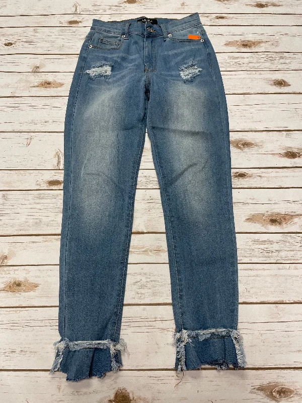 Jeans with subtle fading and whiskeringJeans Skinny By Akira In Blue Denim, Size: 6