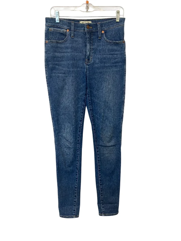 Jeans with contrast pockets and back patchesJeans Skinny By Madewell In Blue Denim, Size: 4