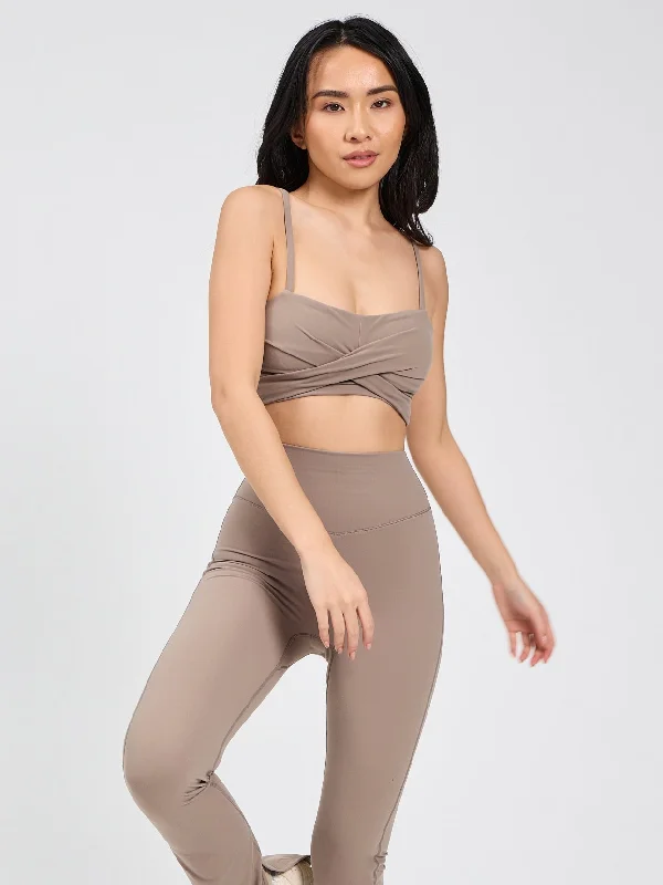 seamless panties for lingerie setsIvy Wrap Sports Bra - Chai Latte