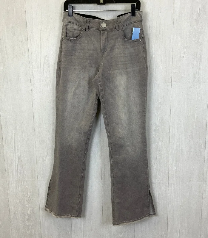 Light wash jeans with rips and tears for a casual vibeJeans Flared By Democracy In Grey Denim, Size: 8