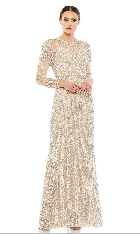 Day dresses for everyday wearMac Duggal - 93629 Sequin Embellished Long Sleeve Evening Gown