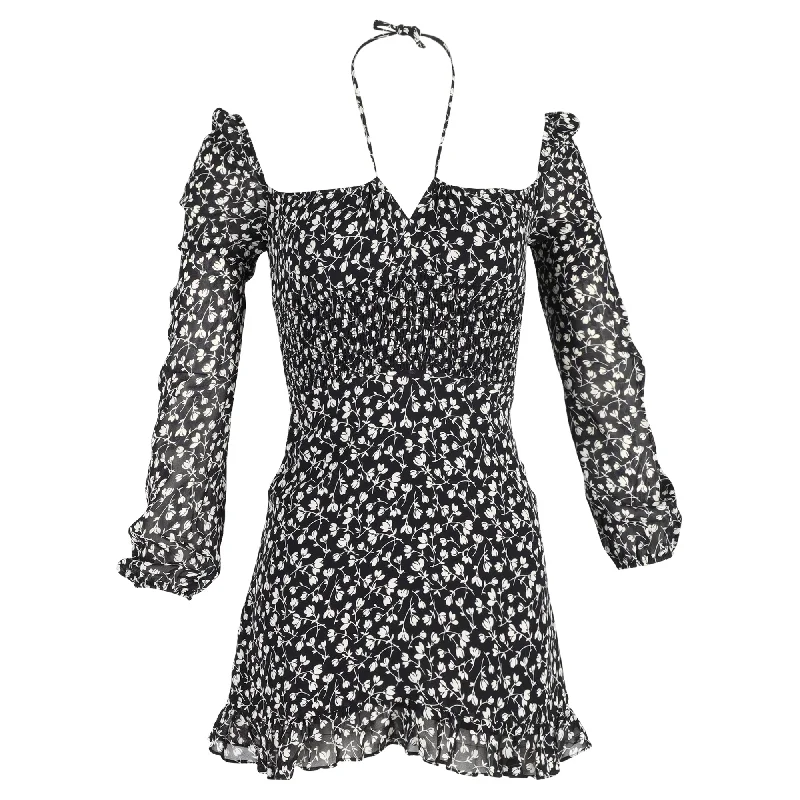 Little black dresses (LBDs) for womenReformation Floral Mini Dress in Black Polyester