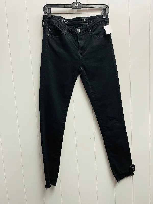 Dark denim jeans with subtle cat-eye fadesJeans Skinny By Adriano Goldschmied In Black Denim, Size: 2