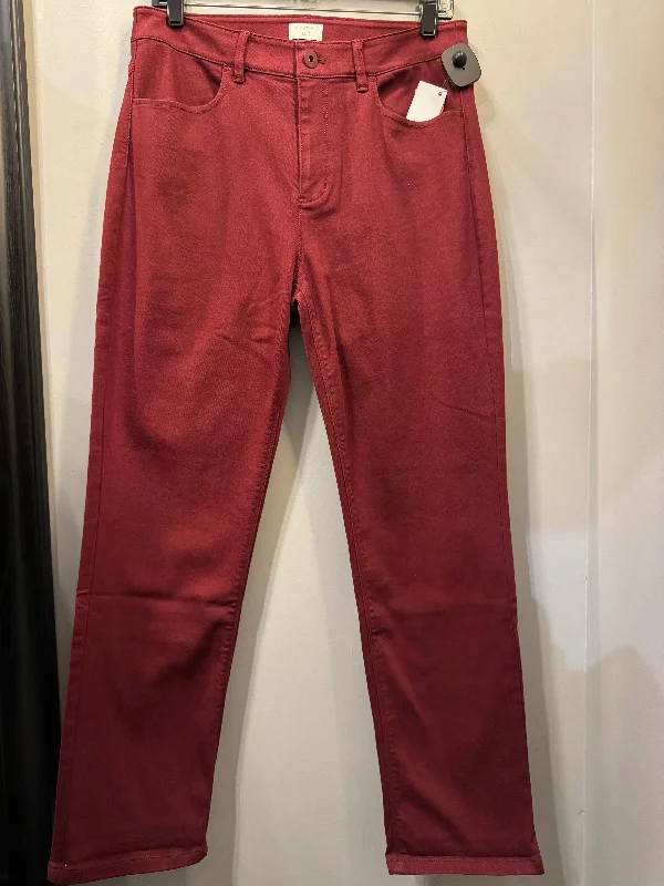 Jeans with a slim fit for a polished appearanceJeans Straight By J. Jill In Red, Size: 8l