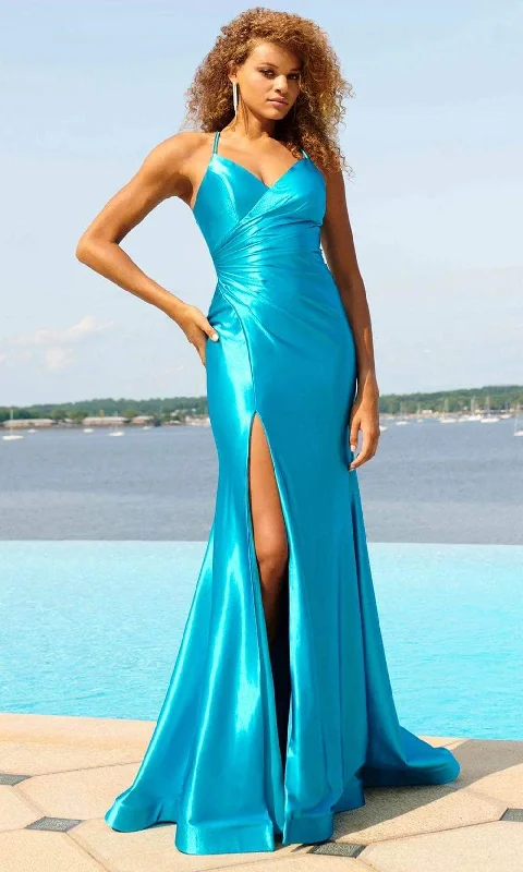 Cocktail dresses for womenFaviana 11051 - Surplice V-Neck Mermaid Prom Gown