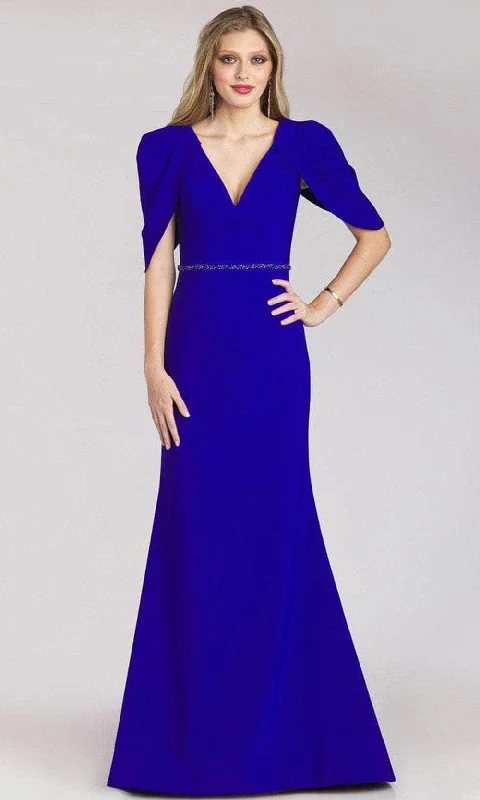 Workwear women's dressesGia Franco 12215 - V-Neck Trumpet Evening Dress