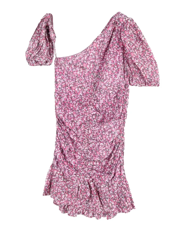 Statement dresses for making a fashion statementIsabel Marant Etoile Printed Mini Dress in Pink Cotton