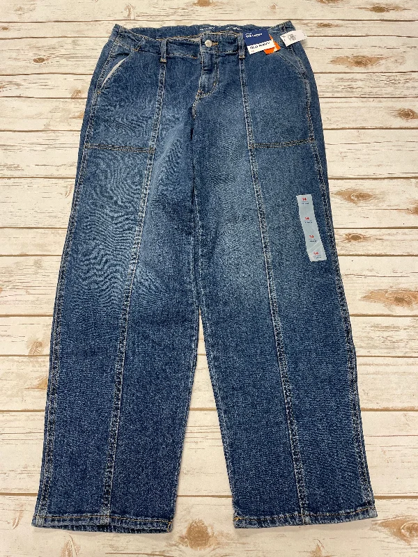 Skinny jeans with rips and tears for an edgy lookJeans Wide Leg By Old Navy In Blue Denim, Size: 14