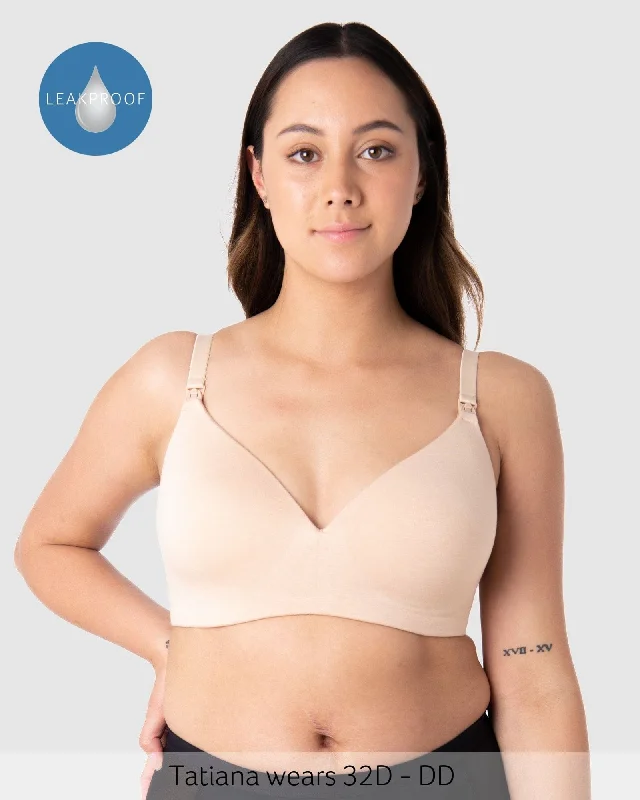 seamless lingerie with lace edges on the pantiesEmbrace Leakproof T-Shirt - Frappe