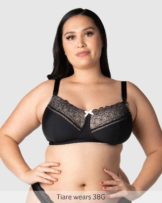 high-cut panties for lingerieShow Off Wirefree Nursing Bra - Black