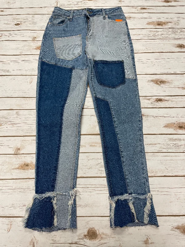 Jeans with lace details for womenJeans Skinny By Akira In Blue Denim, Size: 6