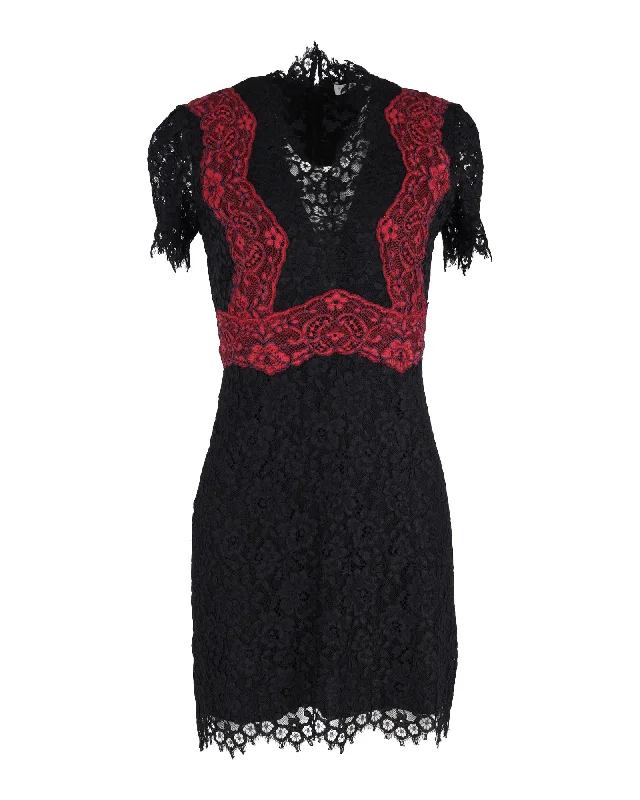 Off-the-shoulder dresses for womenSandro Muse Lace Mini Dress In Black Polyester