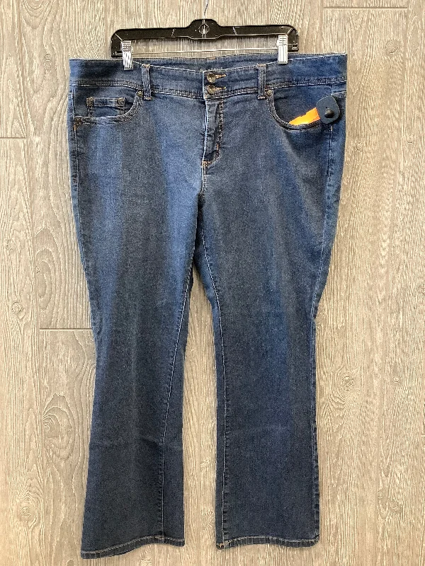 Jeans with a classic blue denim hue for timeless styleJeans Boot Cut By Jcp In Blue Denim, Size: 20