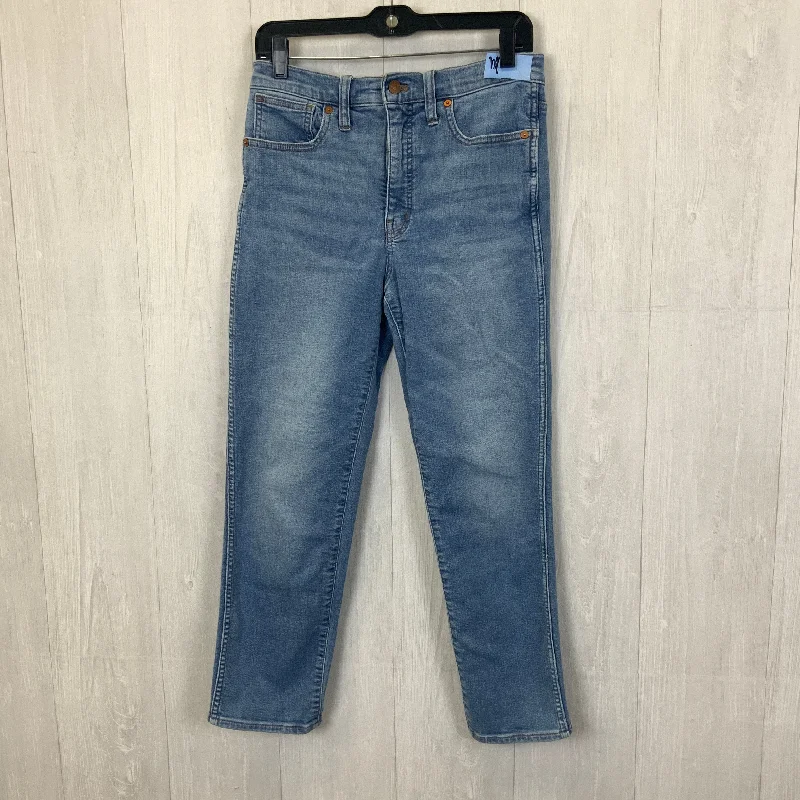 High-waisted women's jeansJeans Straight By Madewell In Blue Denim, Size: 4