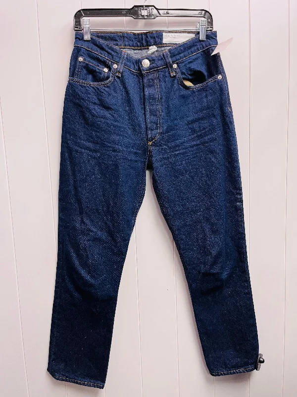 Mom jeans for womenJeans Straight By Rag & Bones Jeans In Blue Denim, Size: 4