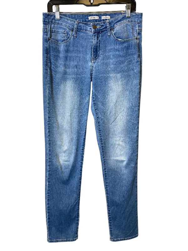 High-slit jeans for a bold and trendy lookJeans Skinny By Calvin Klein In Blue Denim, Size: 10