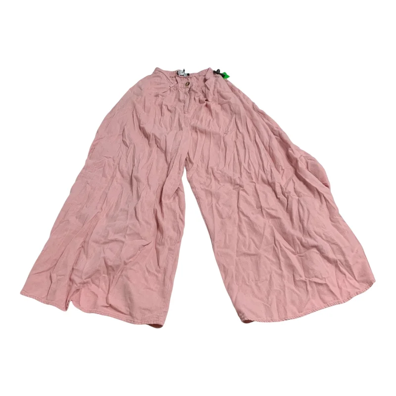 Checkered women's skirtsPants Linen By Aakaa In Pink, Size: M