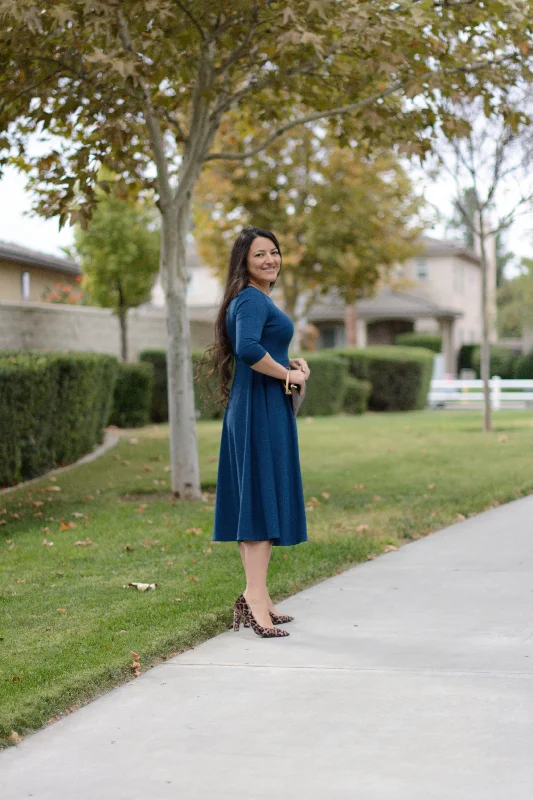 Floral dresses for womenValencia Teal Midi Dress