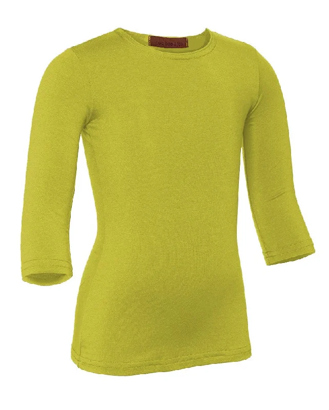 lingerie with lace overlaysPB&J Girls Cotton 3/4 Sleeve Shell - Chartreuse