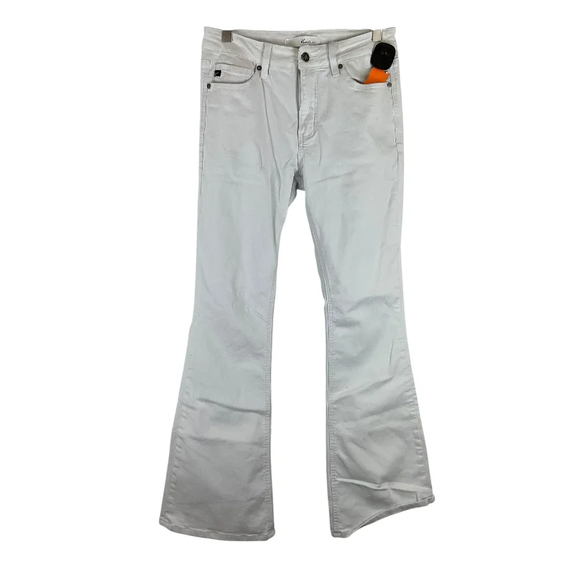 Leather-trimmed jeans for a luxurious touchJeans Boot Cut By Kancan In White Denim, Size: 6