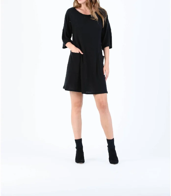 Bell sleeve dresses for womenCumulus Mini Dress In Black