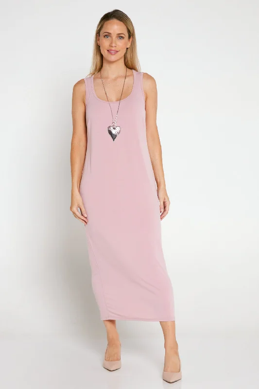 Cotton dresses for everyday wearAmy Midi Stretch Slip - Blush