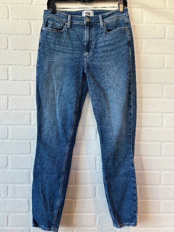 High-slit jeans for a bold and trendy lookJeans Skinny By Paige In Blue Denim, Size: 8