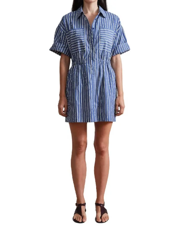 Tall women's dressesStripe Palmera Mini Dress In Indigo