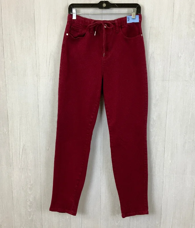 Rigid denim women's jeansJeans Boyfriend By Judy Blue In Red Denim, Size: 8