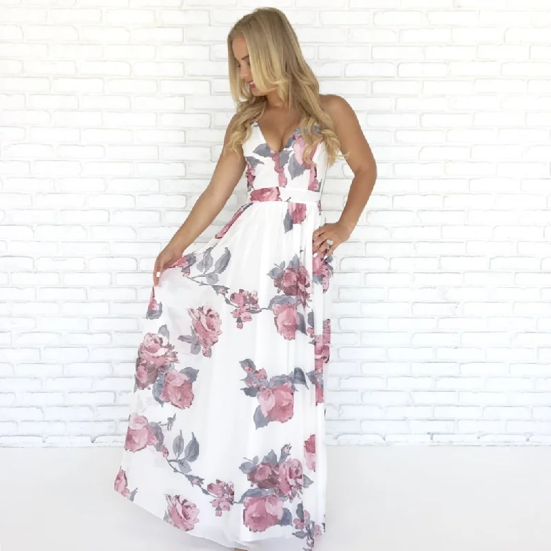 Sweetheart neckline dresses for womenPrimrose Floral Maxi Dress