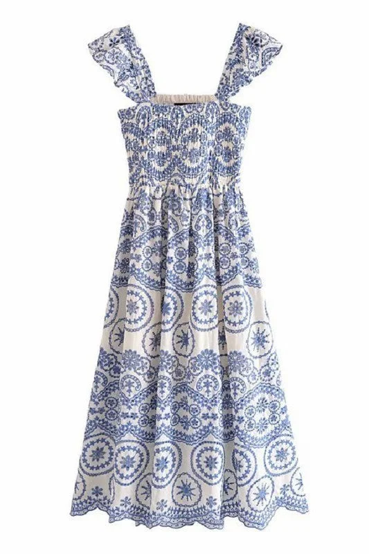 Sustainable dresses for eco-conscious womenChatham Eyelet Midi Dress