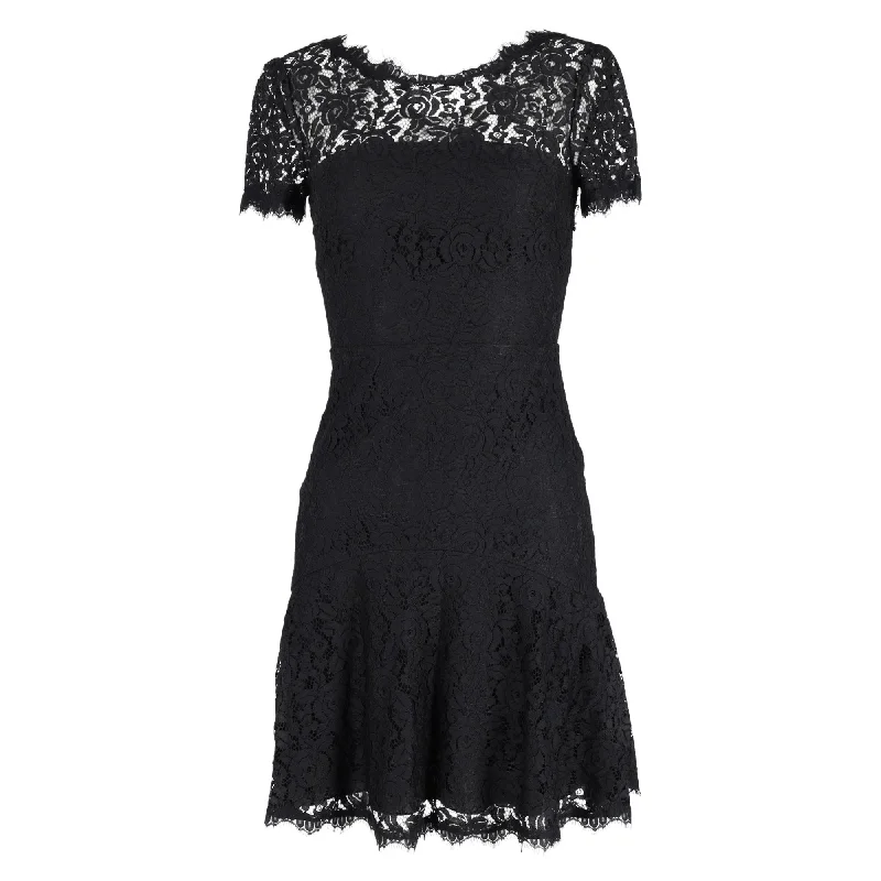 Custom-made dresses for personalized fitsDiane von Furstenberg Fifi Mini Lace Dress in Black Rayon