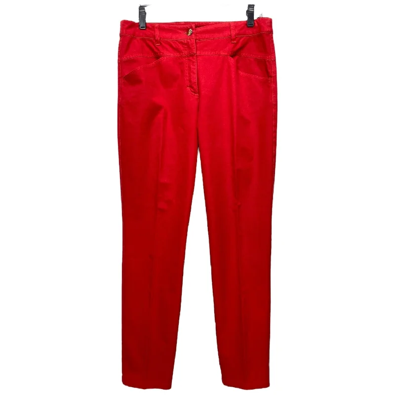 Petite women's trousersPants Designer By Escada In Red, Size: M