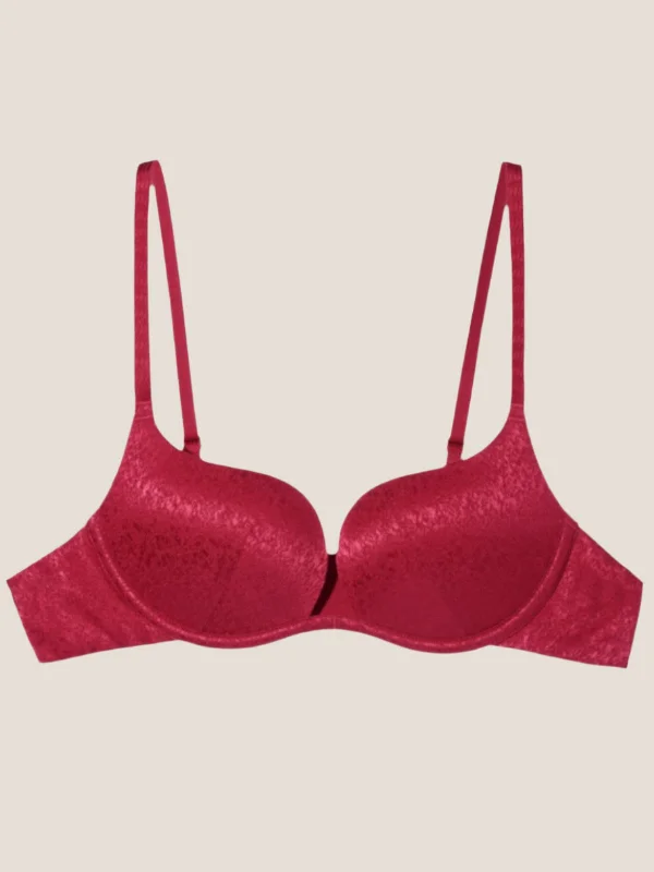 lace lingerie with adjustable cups and strapsRED Limited Edition Silk Push-Up Bra