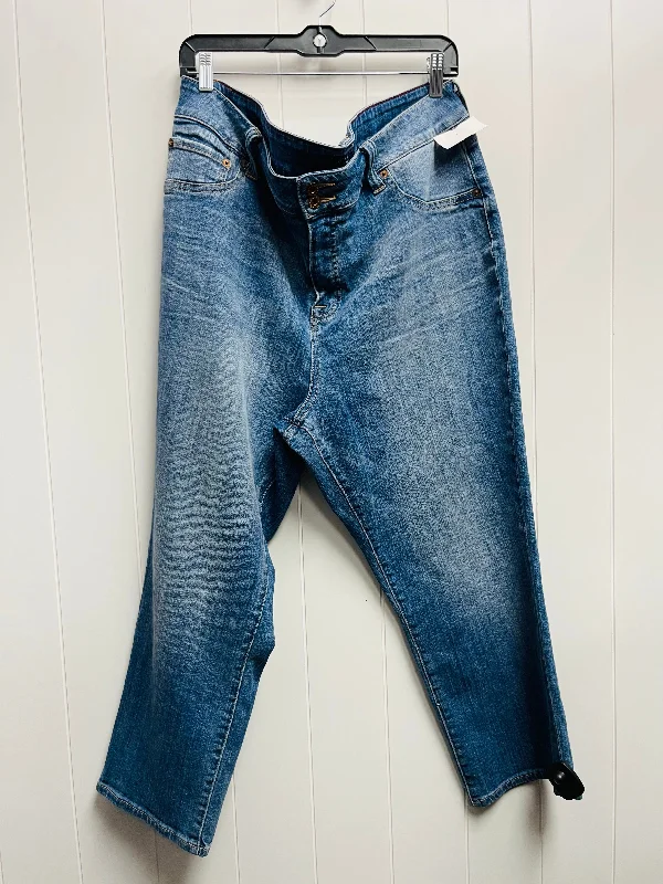 Stretchy jeans with a high cotton content for comfortJeans Cropped By Lucky Brand In Blue Denim, Size: 20