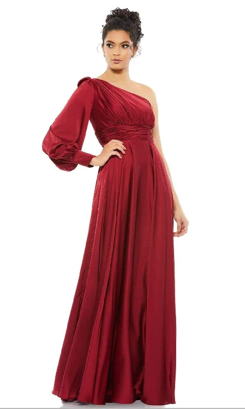 Sack dresses for womenIeena Duggal - 67866I One Shoulder Satin A-Line Gown