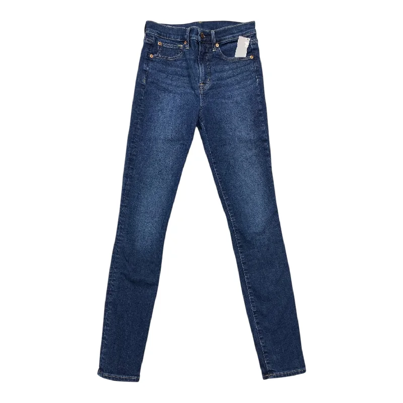 Bootcut jeans with embroidery at the hemsJeans Skinny By Gap In Blue Denim, Size: 6l