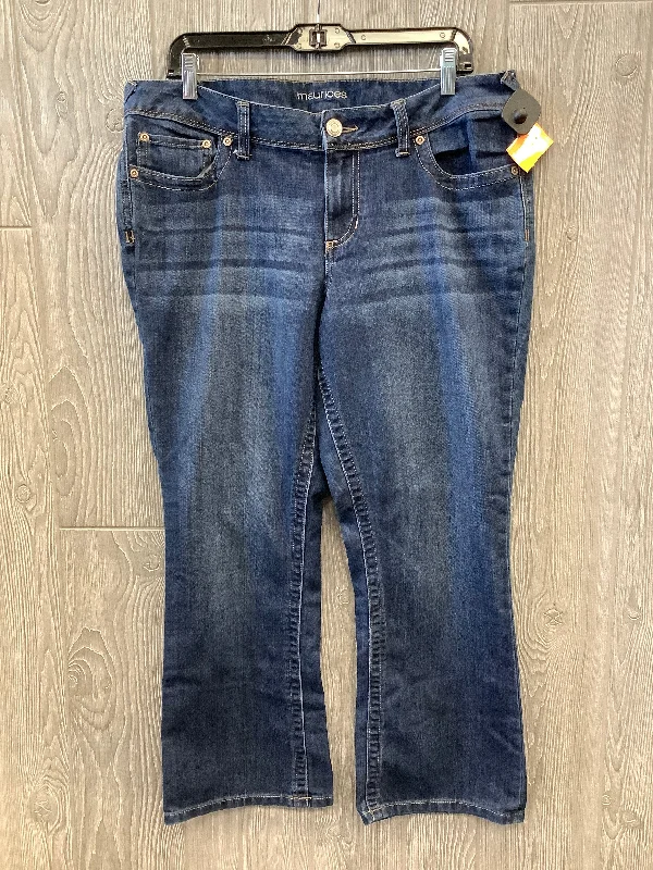 Jeans with a lightweight denim fabric for summer wear and breathabilityJeans Boot Cut By Maurices In Blue, Size: 14